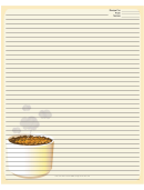 Tasty Beige Recipe Card 8x10