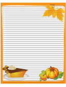 Pumpkins Orange Recipe Card 8x10