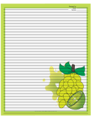 Grapes Citrus Green Recipe Card 8x10