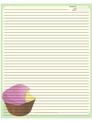 Cupcake Green Recipe Card 8x10