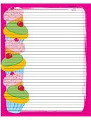 Cupcakes Pink Recipe Card 8x10