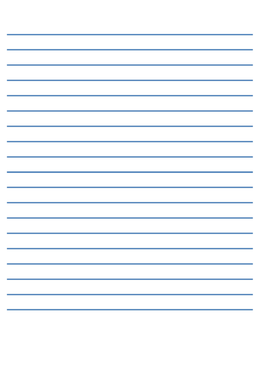 Wide Lined Paper Printable pdf