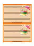 Orange Cocktail Umbrella Recipe Card Template
