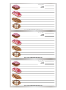 Colorful Cookies Gray Recipe Card Template