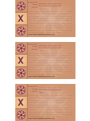 Alphabet - X 3x5 - Lined Recipe Card Template