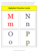 M To P Alphabet Practice Card Template