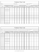 Volunteer Time Card Template