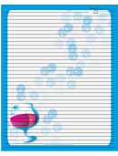 Blue Brandy Snifters Recipe Card 8x10