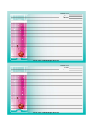 Pink Cocktail Turquoise Recipe Card