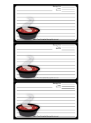 Soup Black Recipe Card Template