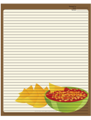 Brown Chips Salsa Recipe Card 8x10