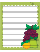 Pear Orange Grapes Green Recipe Card 8x10