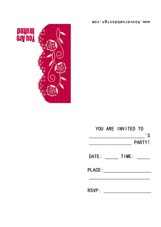 Party Invitation Template Printable pdf