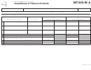 Form Mt-203-W-A - Acquisitions Of Tobacco Products Printable pdf