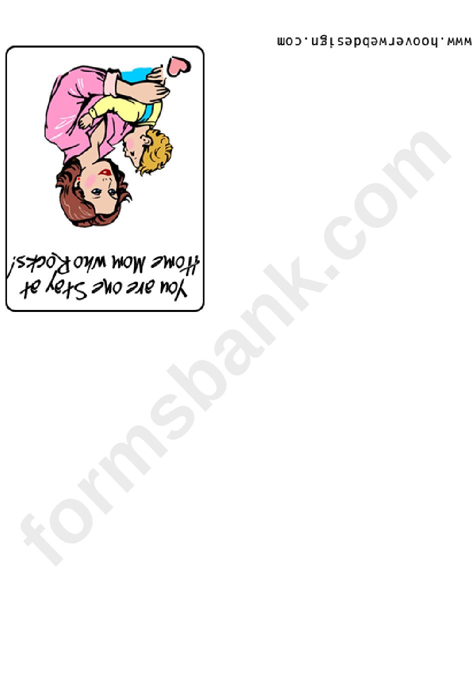 Stay At Home Mom Greeting Cards Template