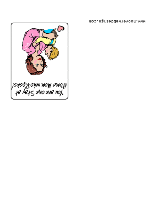 Stay At Home Mom Greeting Cards Template Printable pdf