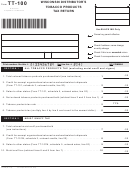 Form Tt-100 - Wisconsin Distributor's Tobacco Products Tax Return - 2010
