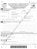 Form 550 - Annual Return/report Of Employee Benefit Plan - 2008
