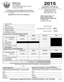 Business Privilege & Mercantile Tax Return Form 2015 - Pennsylvania