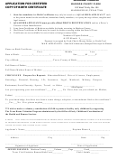 Application For Certified Copy Of Birth Certificate - Madison County Clerk - Texas
