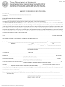 Form Fin512 - Agent For Service Of Process - Texas Department Of Insurance