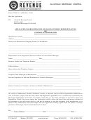 Form 47-264-11-1-1-000 - Application For Registration Of Manufacturer's Representatives Or Control State Manager - Department Of Revenue