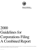 Ftb Pub. 1061 - 2000 Guidelines For Corporations Filing A Combined Report