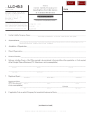 Form Llc-45.5 - Application For Admission To Transact Business