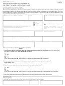 Form L4260a - Notice To Assessor Of Transfer Of The Right To Make A Division Of Land - 1998