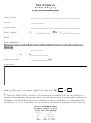 Unclaimed Property Filing Extension Request - 2009