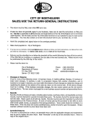 City Of Northglenn Sales / Use Tax Return Instructions