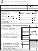 Form Fit-20 - Indiana Financial Institution Tax Return - 2005 Printable pdf