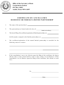 Certificate Of Cancellation Domestic Or Foreign Limited Partnership