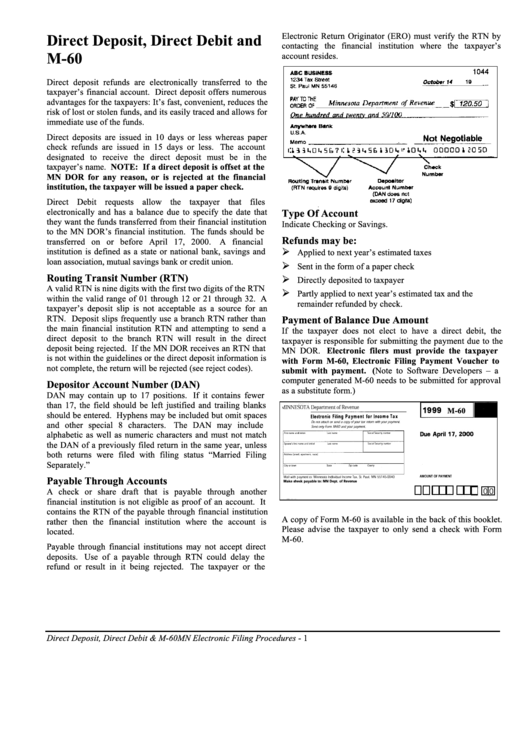 Form MnDda Direct Debit Authorization Department Of Revenue