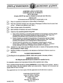 Form 010-002 - Amended Application For Certificate Of Authority Rcw 23b.15.040 Check List - Secretary Of State - Washington