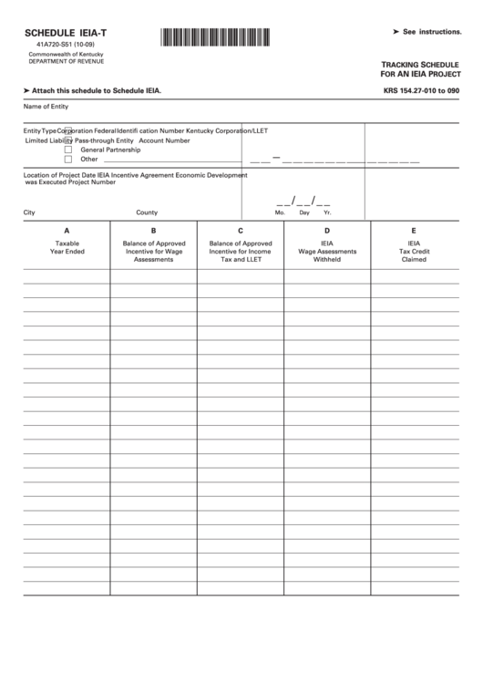 Schedule Ieia-T - Tracking Schedule For An Ieia Project Printable pdf