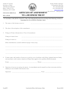 Form Bt-2 - Articles Of Amendment To A Business Trust