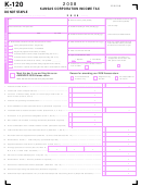 Form K-120 - Kansas Corporation Income Tax - 2008 Printable pdf
