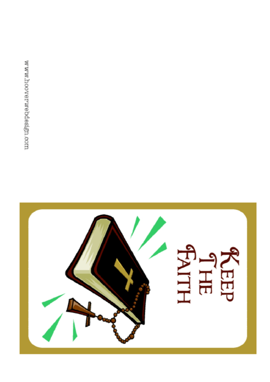 Keep The Faith Condolences Cards Template Printable pdf
