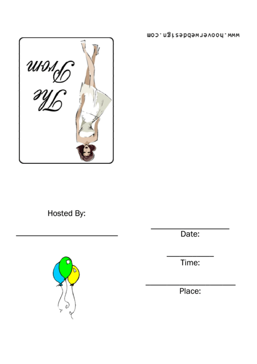 Prom Party Girl Party Inviations Template Printable pdf