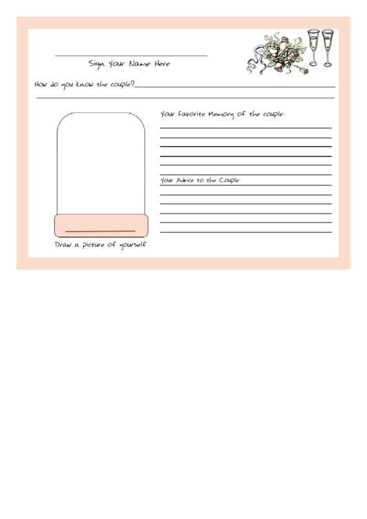 Wedding Guestbook Pages Template Printable pdf
