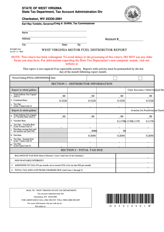Motor Fuel Distributor Report Printable pdf