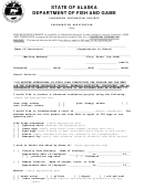Fish Resourse Permit Form - Alaska Department Of Fish And Game