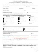 Separation Or Termination Of Employment Record Form