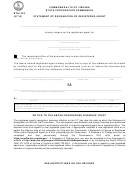 Form Bta1222 - Statement Of Resignation Of Registered Agent