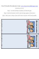 Kids Read A Book Bookmark Template