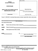 Form Mbca-2a - Application For Termination Of Registration Of Name - Maine Secretary Of State