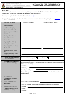 Form Aw-200 - Application For The Issue Of A Certificate Of Airworthiness