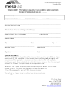 Temporary Privilege (sales) Tax License Application Form - City Of Mesa