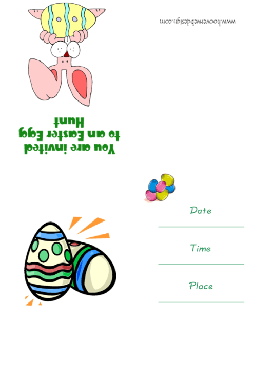 Easter Egg Hunt Invitation Template Printable pdf